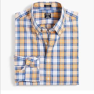 J crew slim untucked plaid button down